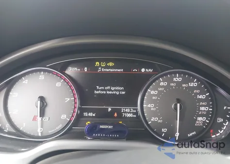 2013 Audi S8 4.0T z USA, uszkodzony, nr VIN WAUD2AFD4DN033777